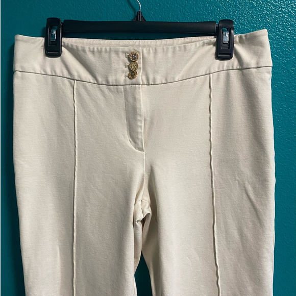 Anne Klein Women's Stretch Light Tan Straight Leg Pants Size 10 - Picture 2 of 9